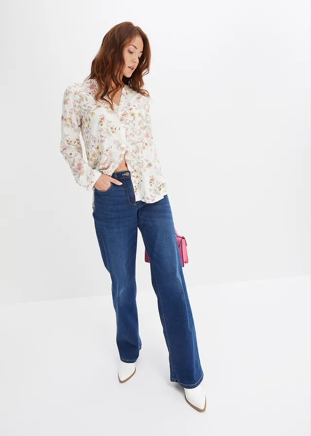 Chemisier 100% viscose • écru floral • product-page.page-title-suffix