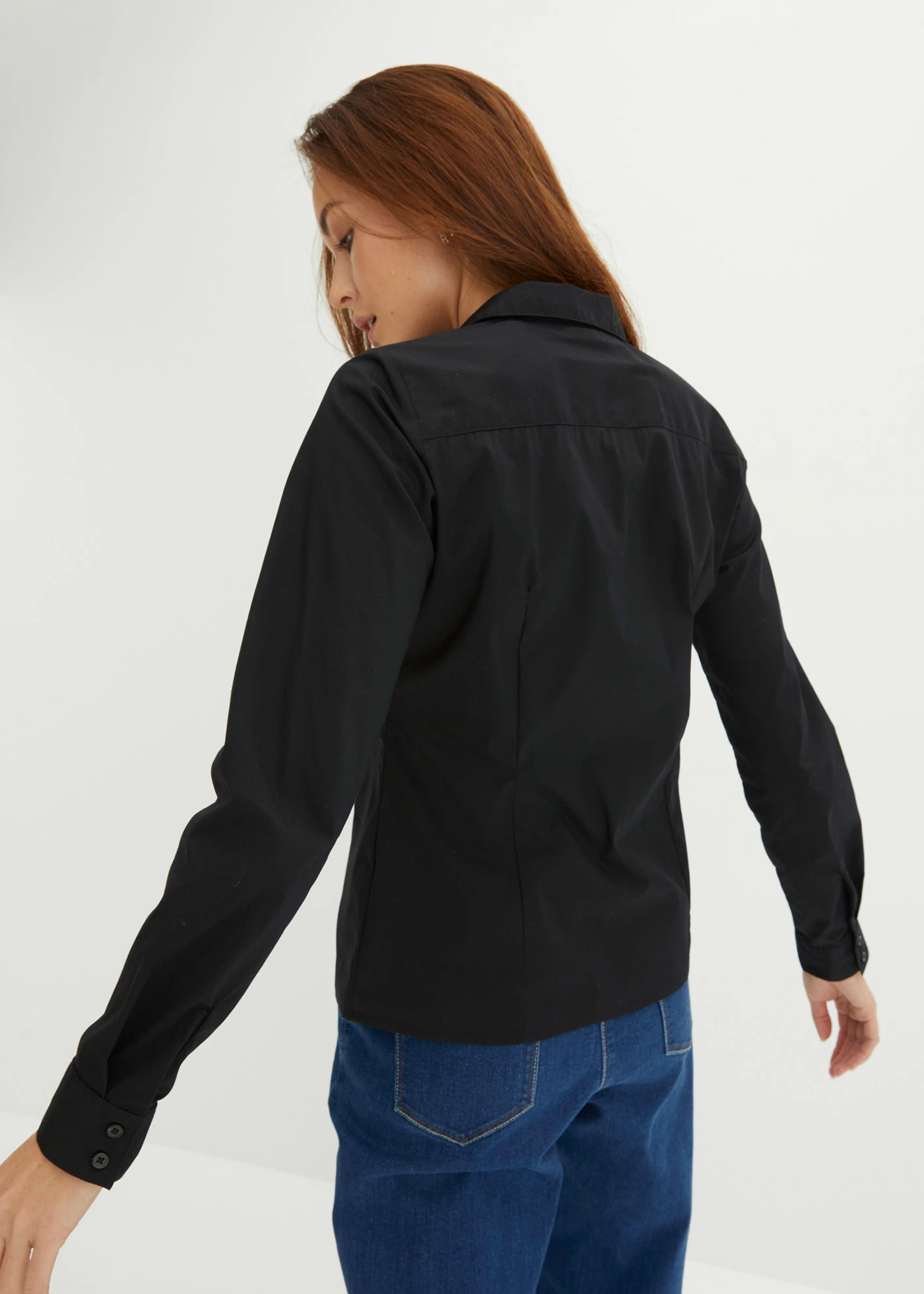 Strečová halenka • černá • bonprix obchod