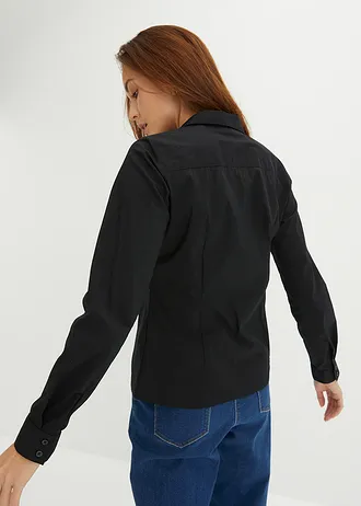 Strečová halenka • černá • bonprix obchod