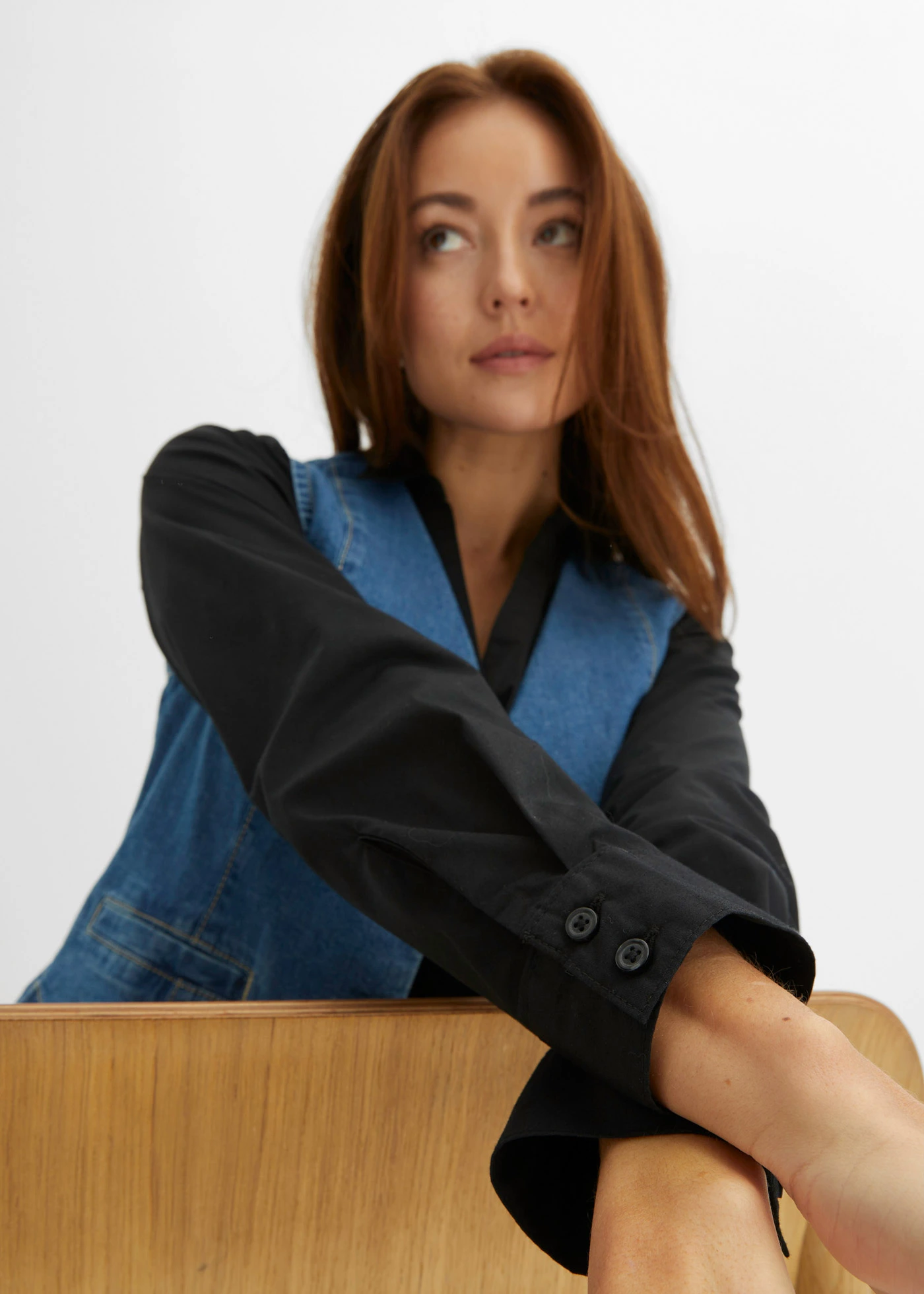 Strečová halenka • černá • bonprix obchod