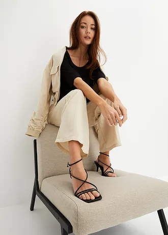 Tričko z jemné směsi s viskózou • černá • bonprix obchod