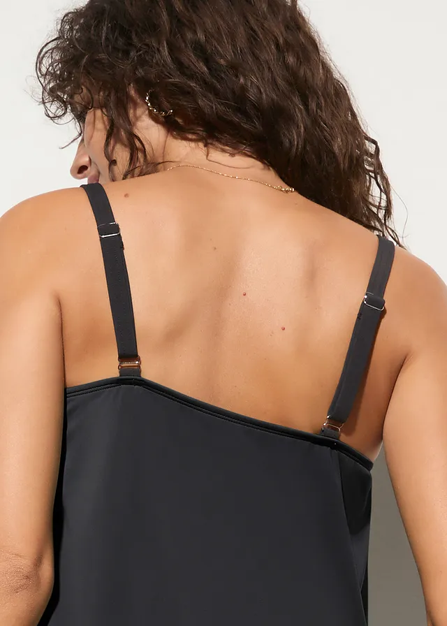 Oversized tankini (2-dlg. set), Kleur: mosgroen-zwart