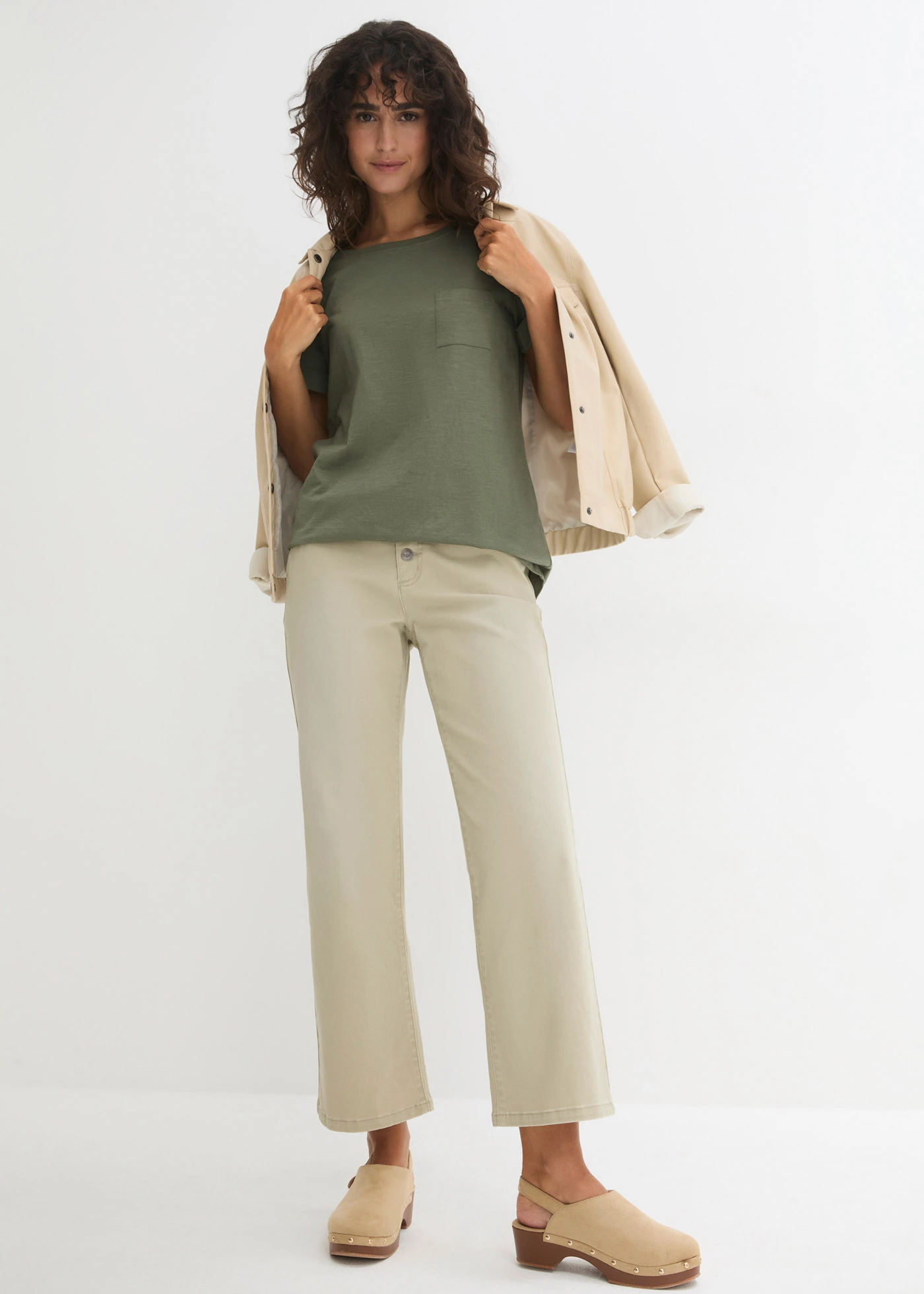 Tričko z čisté organické bavlny • olivová • bonprix obchod