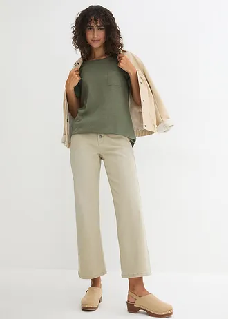 Tričko z čisté organické bavlny • olivová • bonprix obchod