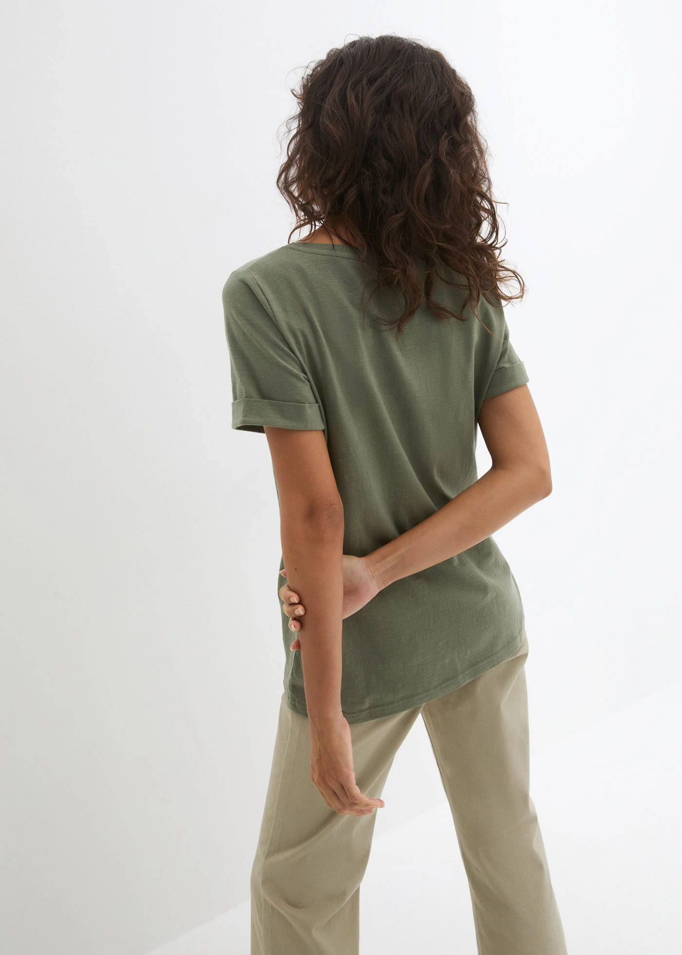 Tričko z čisté organické bavlny • olivová • bonprix obchod