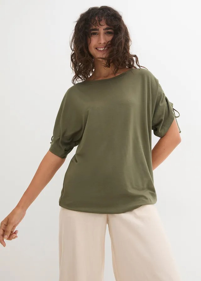 T-shirt en viscose fluide • olive • product-page.page-title-suffix