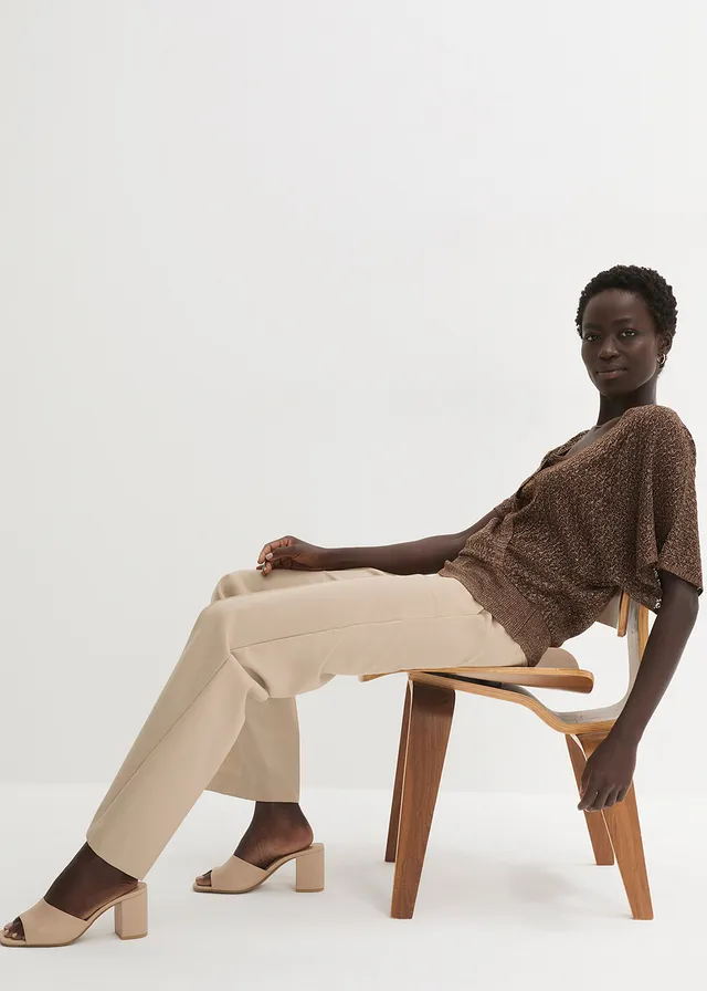 Pull ajouré, Couleur: marron