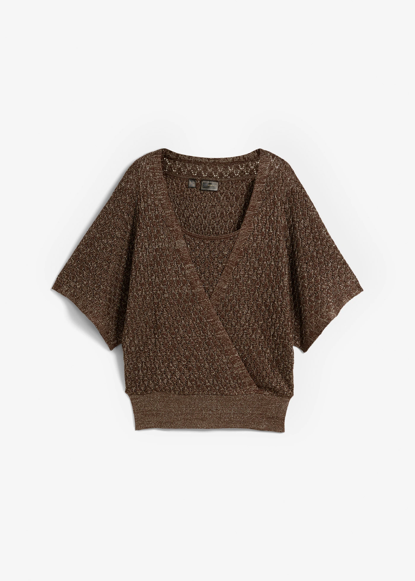 Pull ajouré • marron • Boutique bonprix