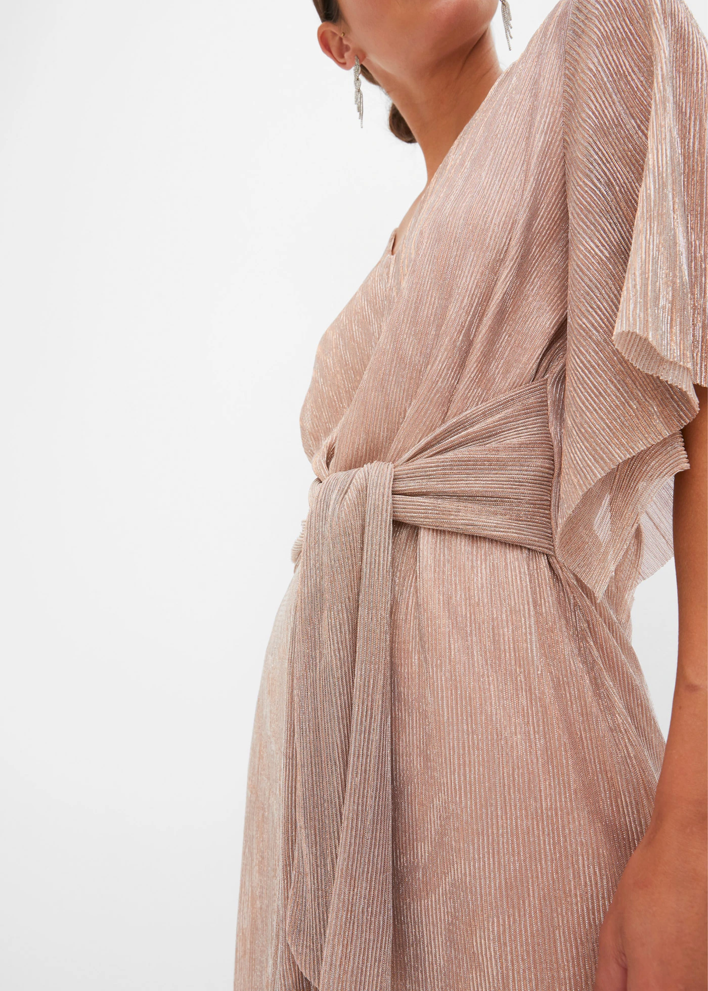 Jurk met glittergaren • roze-zilverkleur • bonprix online shop