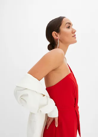 Overal ze strukturovaného krepu • červená • bonprix obchod