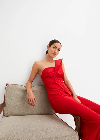 Overal ze strukturovaného krepu • červená • bonprix obchod