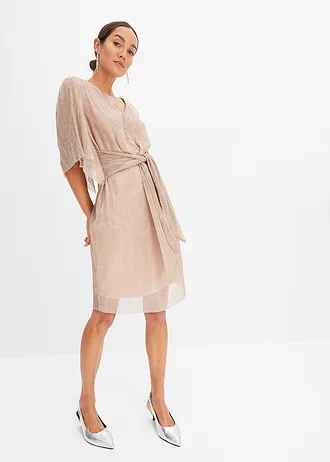 Jurk met glittergaren • roze-zilverkleur • bonprix online shop