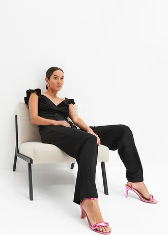 Top et pantalon (ens. 2 pces), Couleur: noir