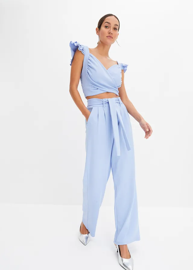 Shirt en broek (2-dlg. set), Kleur: parelblauw
