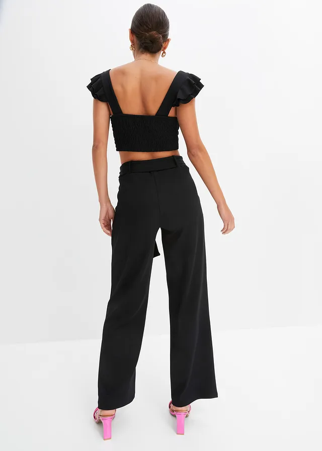 Shirt en broek (2-dlg. set), Kleur: zwart