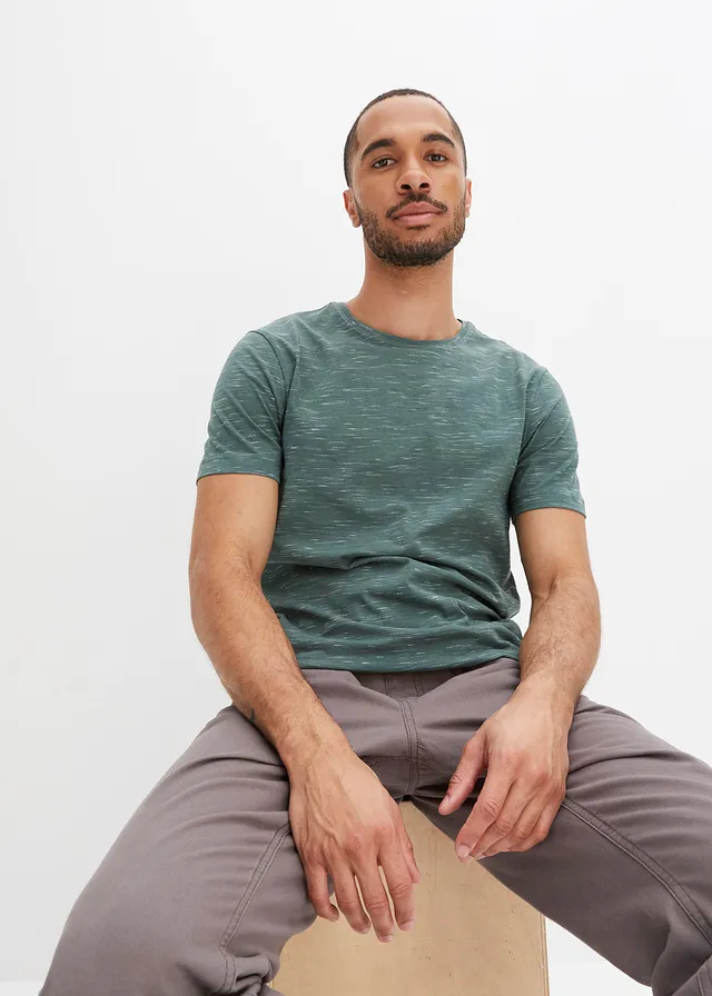 T-shirt, Kleur: groen gemêleerd