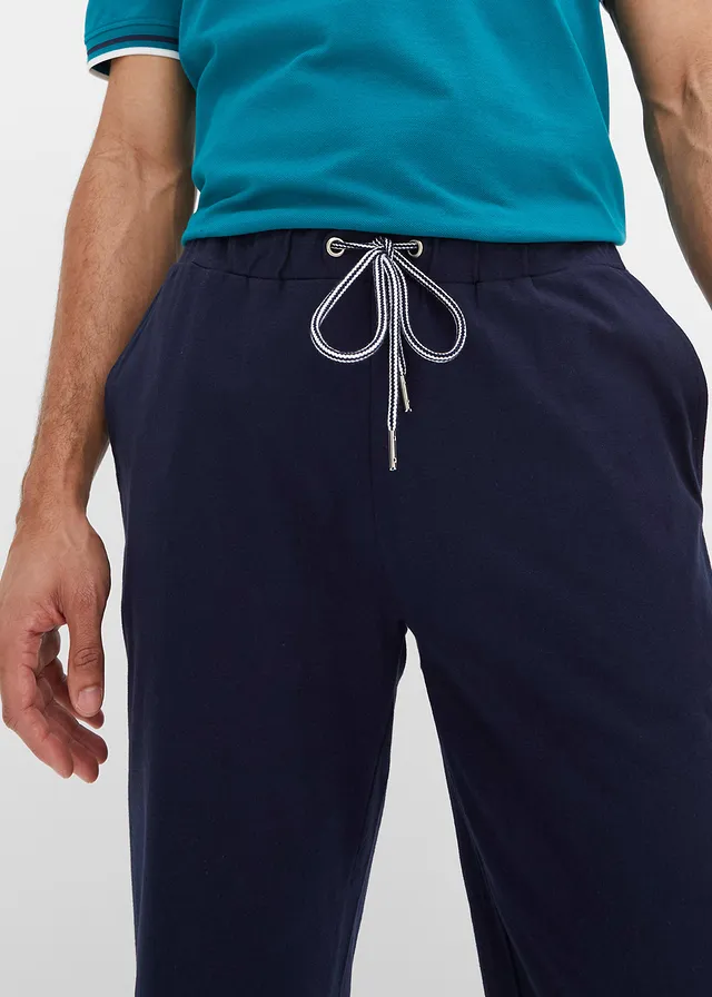 Jersey bermuda van biologisch katoen • donkerblauw met print • product-page.page-title-suffix