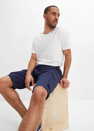 Bermuda cargo, Regular Fit • bleu foncé • Boutique bonprix