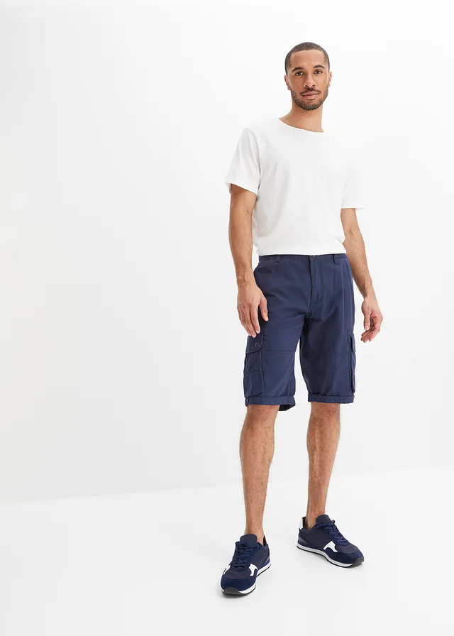 Bermuda cargo 100% coton, regular