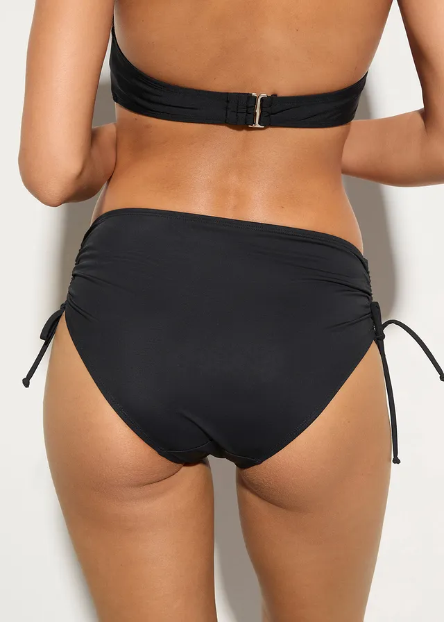 Lot de 2 bas de bikini sculptants, maintien léger, Couleur: noir/bleu foncé