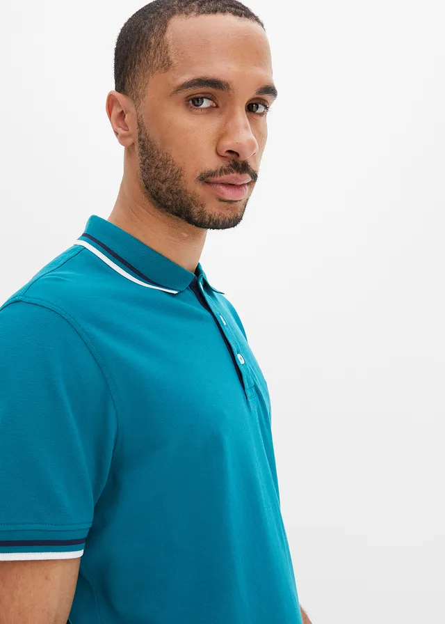 Lot de 2 polos en maille piquée 100% coton • turquoise cobalt + bleu foncé • product-page.page-title-suffix