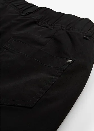 Strečové capri kalhoty bez zapínání • černá • bonprix obchod