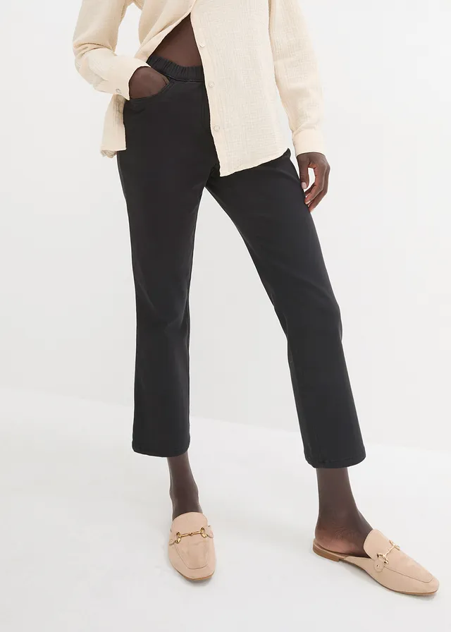 7/8 instapbroek met stretch, Kleur: zwart