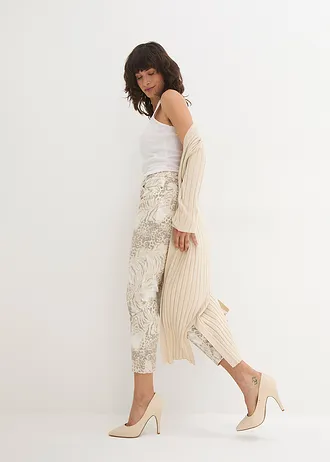 7/8 stretch broek met print • beige luipaardprint • bonprix online shop