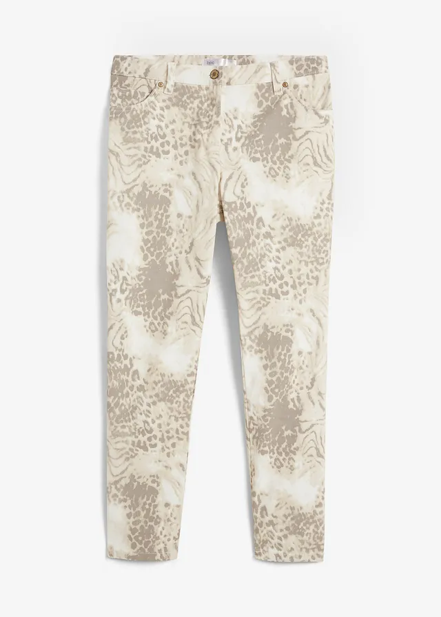Pantaloni 7/8 stretch imprimați