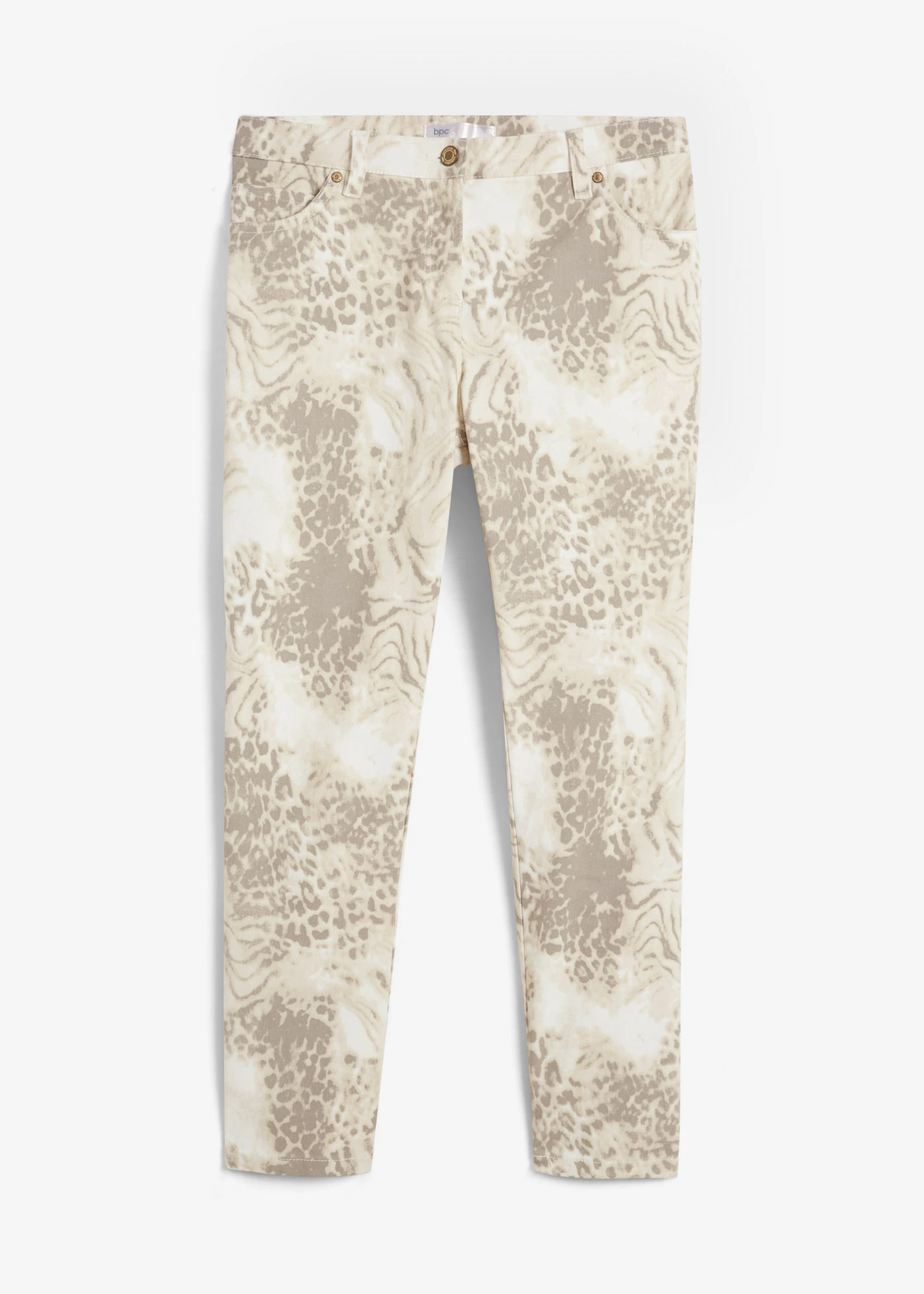 7/8 stretch broek met print • beige luipaardprint • bonprix online shop