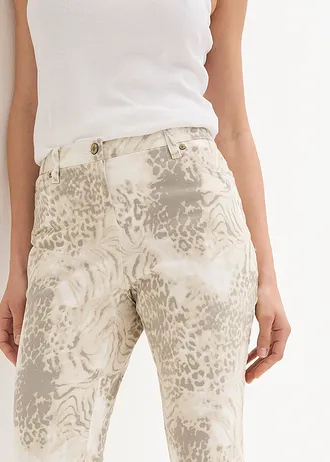 7/8 stretch broek met print • beige luipaardprint • bonprix online shop