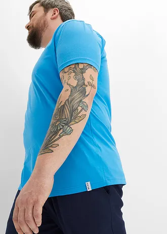 Tričko (2 ks v balení) • mořská modrá+šedý melír plus size • bonprix obchod