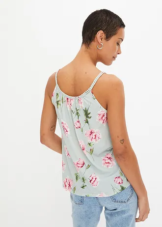 Top met spaghettibandjes, Kleur: mint gebloemd