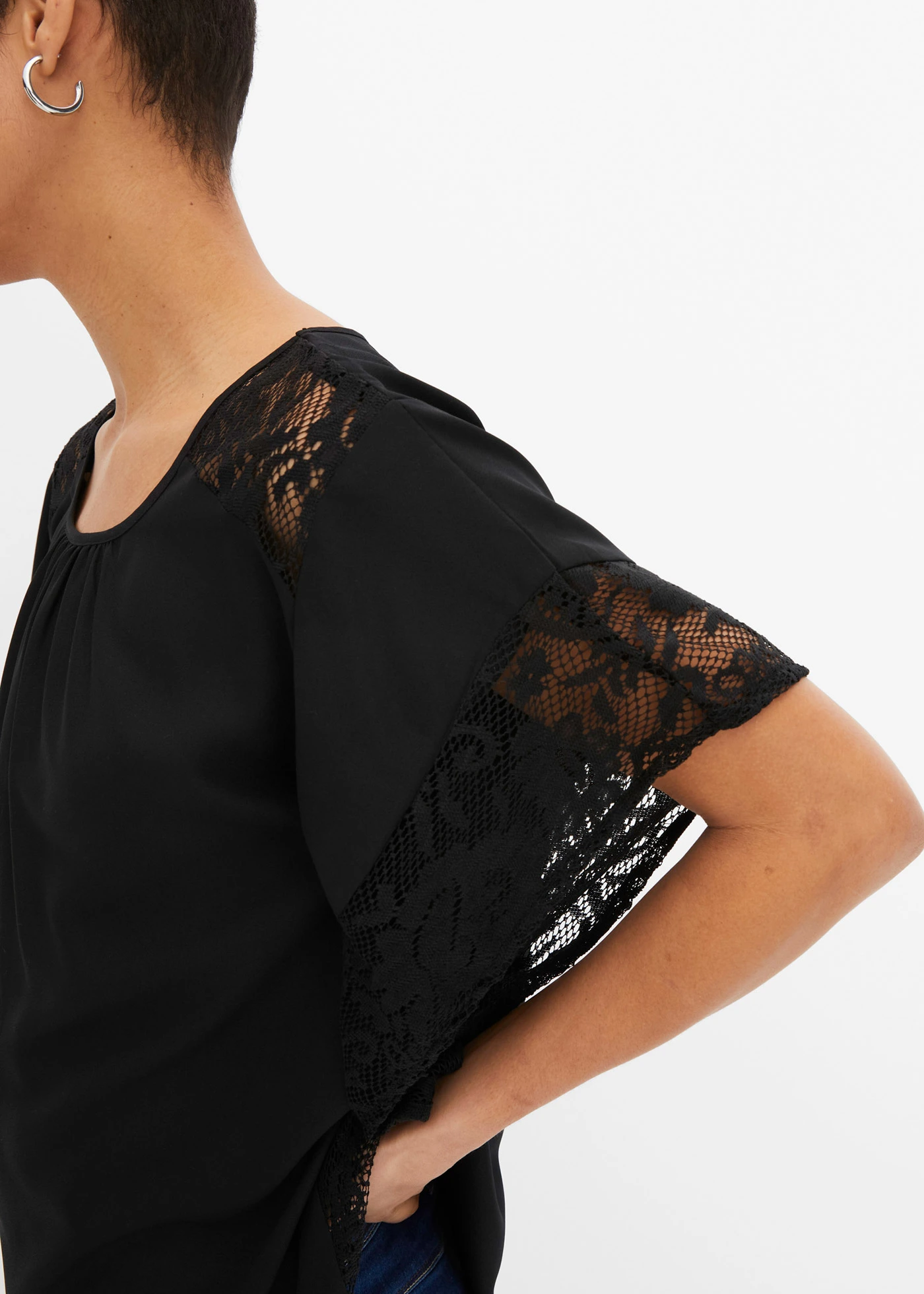 Tuniek met applicaties • zwart • bonprix online shop