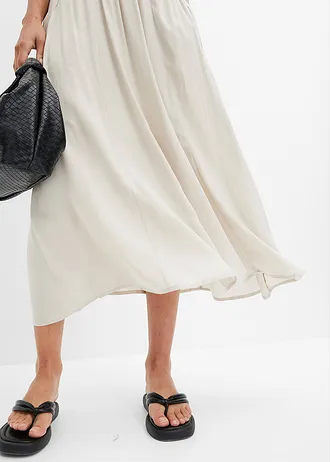 Jupe longue avec ceinture (ens. 2 pces) • beige • Boutique bonprix