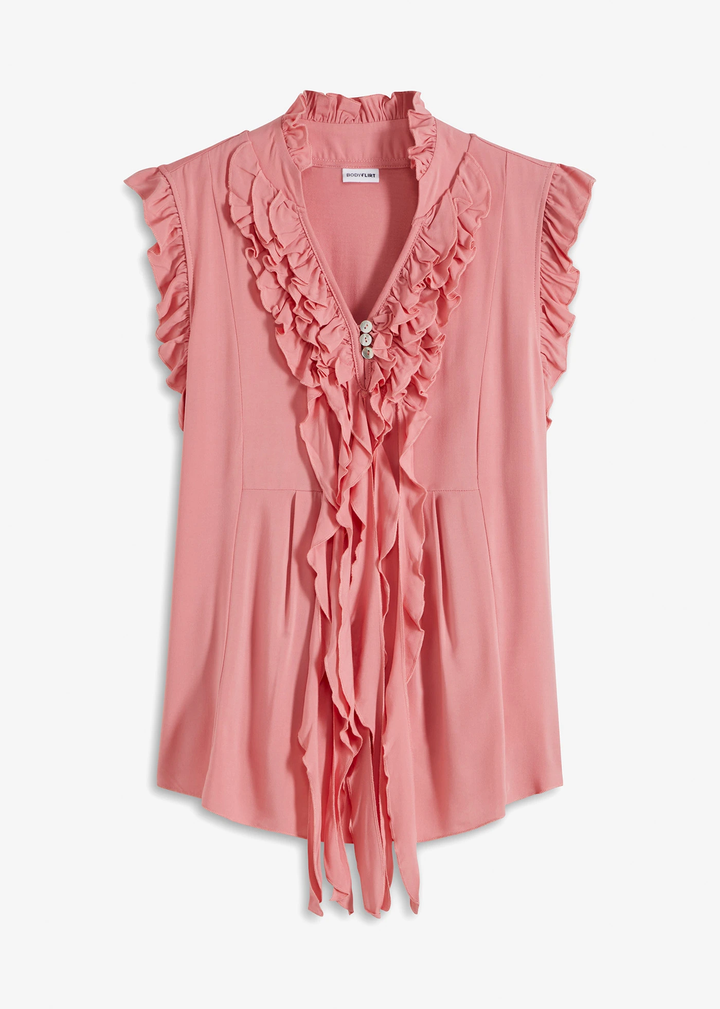 Shirt met volants • rookroze • bonprix online shop