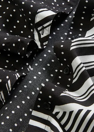 Dlouhá halenka • černo-bílý grafický vzor • bonprix obchod