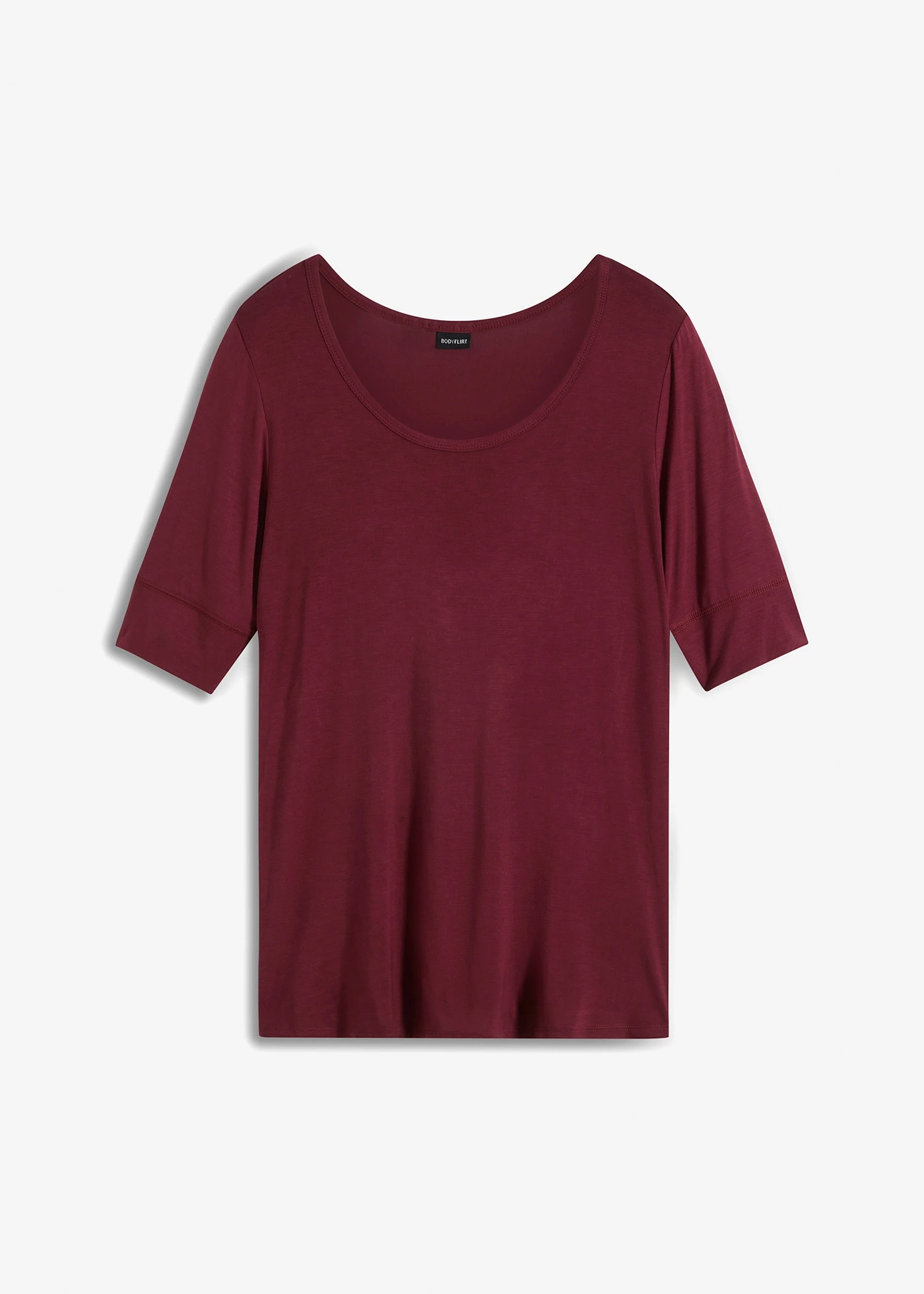 T-shirt doux en viscose extensible • rouge érable • Boutique bonprix