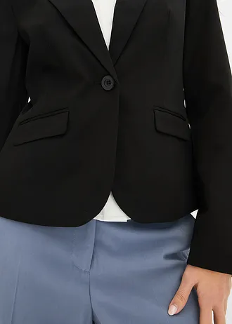 Blazer court avec poches à rabat • noir • Boutique bonprix