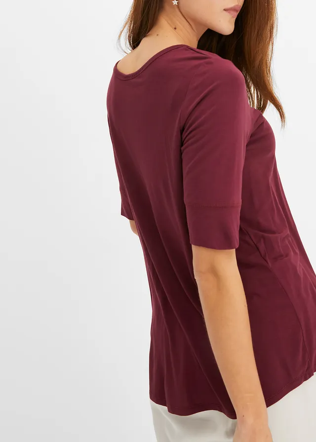 T-shirt doux en viscose extensible • rouge érable • product-page.page-title-suffix