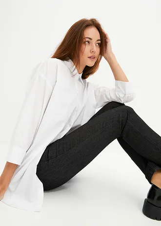 Dżinsy skinny ze średnim stanem, z super stretchem • czarny denim • sklep bonprix