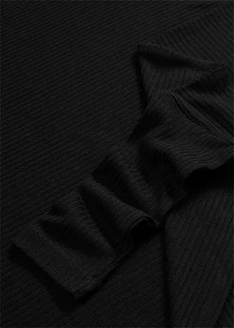 Oversize svetr s asymetrickým lemem • černá • bonprix obchod