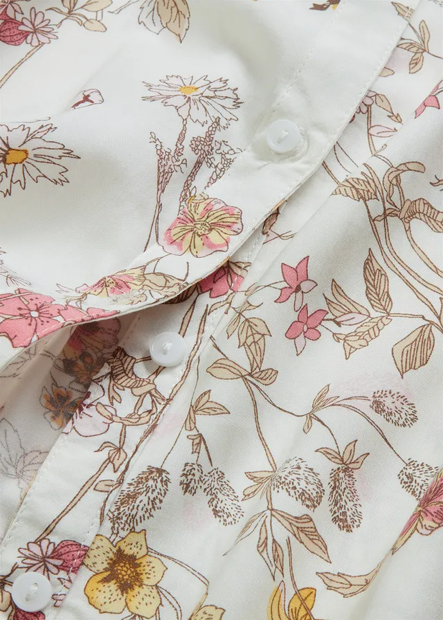 Chemisier 100% viscose • écru floral • product-page.page-title-suffix