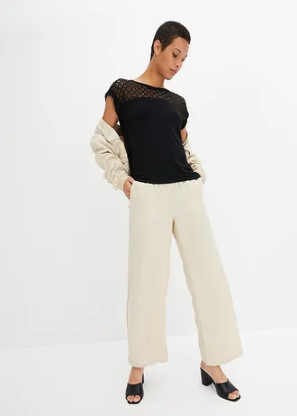 Shirt in een zachte viscosemix • zwart • bonprix online shop