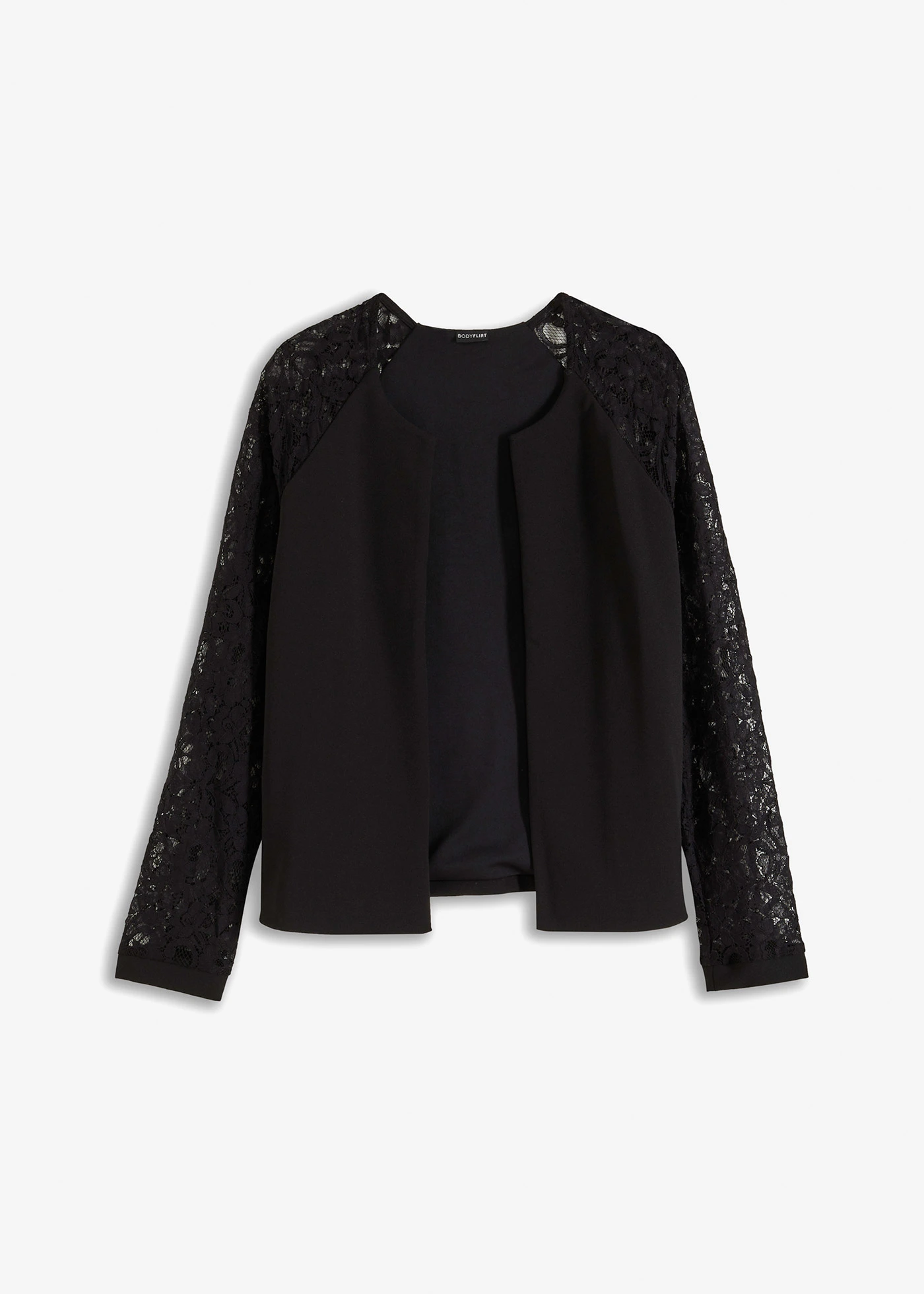 Blejzr s krajkovými rukávy • černá • bonprix obchod