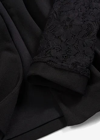 Blejzer s čipkovanými rukávmi • čierna • obchod bonprix
