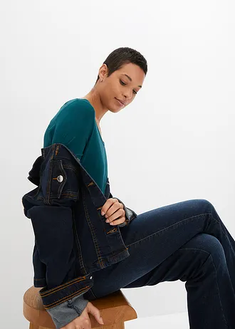 T-shirt doux en viscose extensible • vert profond • Boutique bonprix