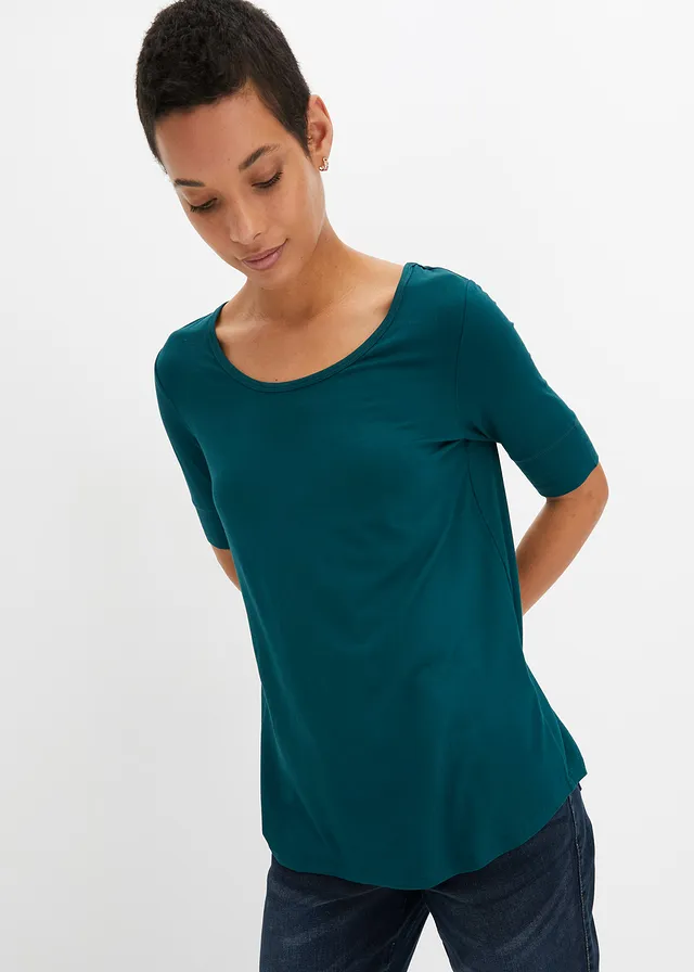 T-shirt doux en viscose extensible • vert profond • product-page.page-title-suffix