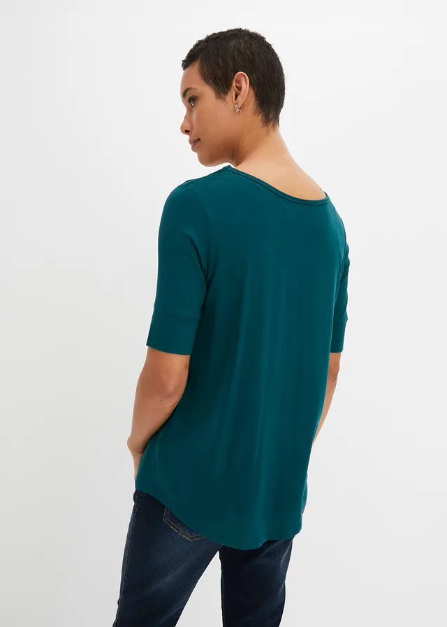 T-shirt doux en viscose extensible • vert profond • product-page.page-title-suffix