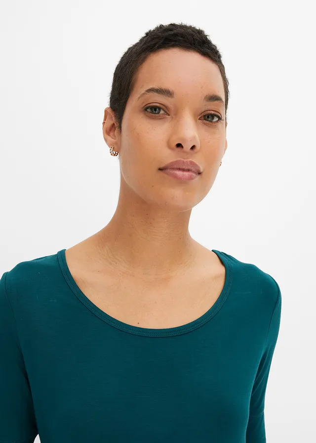 T-shirt doux en viscose extensible • vert profond • product-page.page-title-suffix